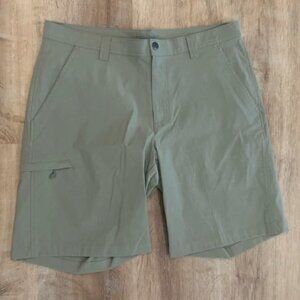 COLUMBIA Men’s 36 Long Cargo Outdoor Fishing Sportswear Relaxed Fit Khaki Shorts